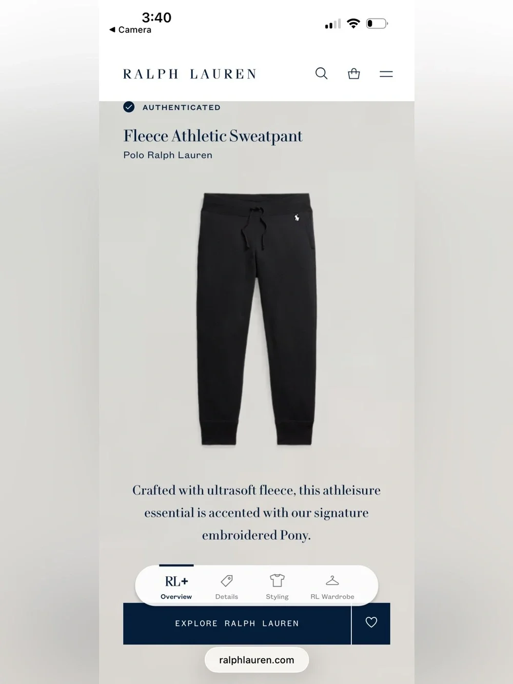 Polo Ralph lauren black joggers